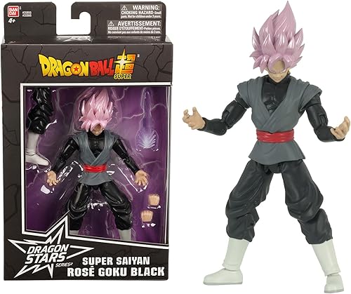 Bandai - Dragon Ball Super - Figura de Dragon Star, 6.7 in - Super Saiyan Rosé Goku Negro - 35866