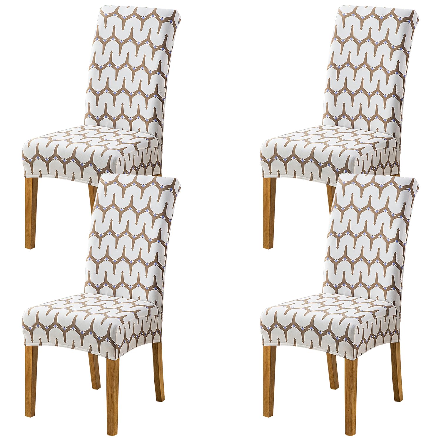 HZDHCLH Chair Covers Slipcovers 4/6 PCs Stretch Removable Washable Short Dining Chair Protector Cover Seat for Hotel,Dining Room,Ceremony (Spikes,4 PCS)