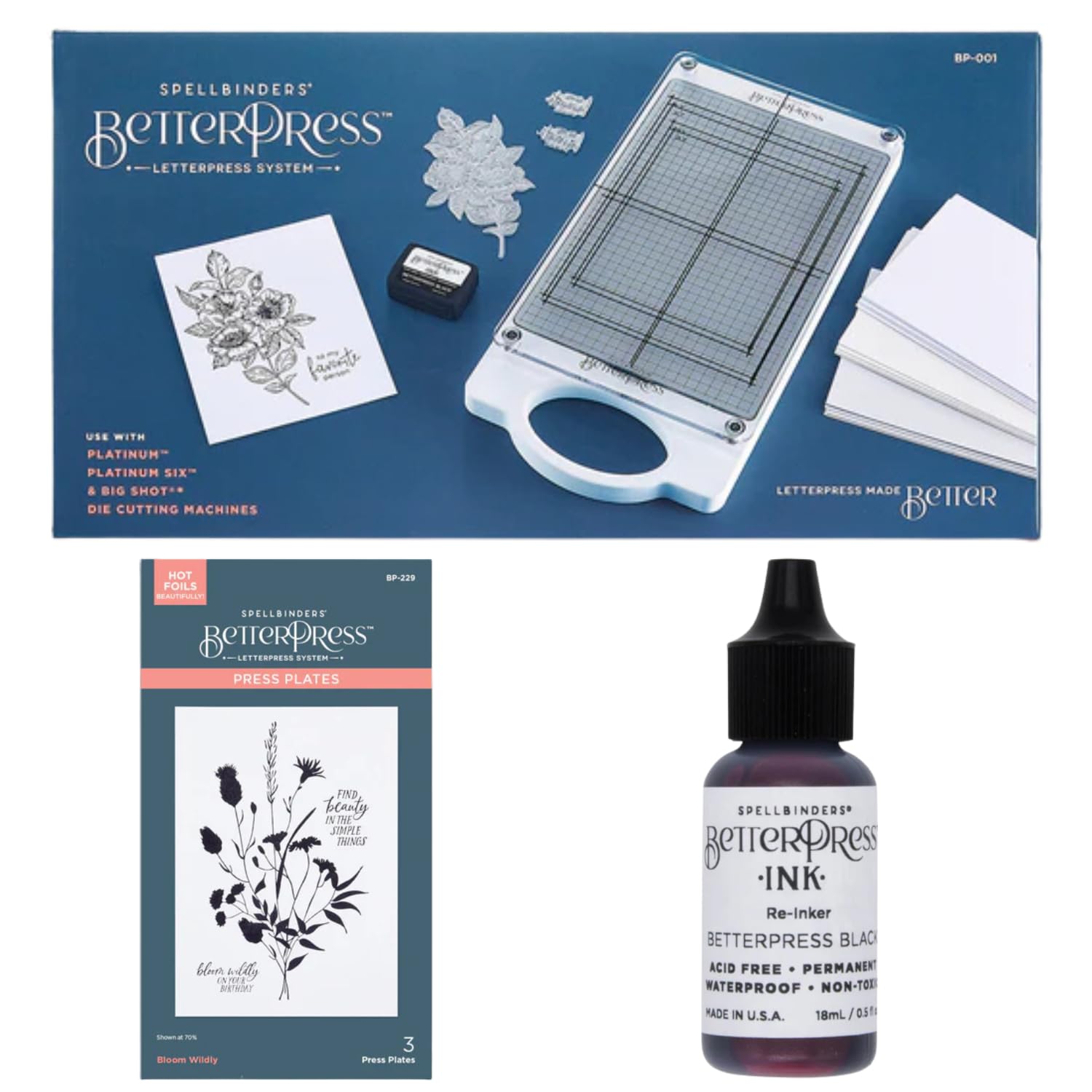 Spellbinders BetterPress Letterpress Machine/for Cardmaking and Paper Crafts/BP-001 (AMZ-028)