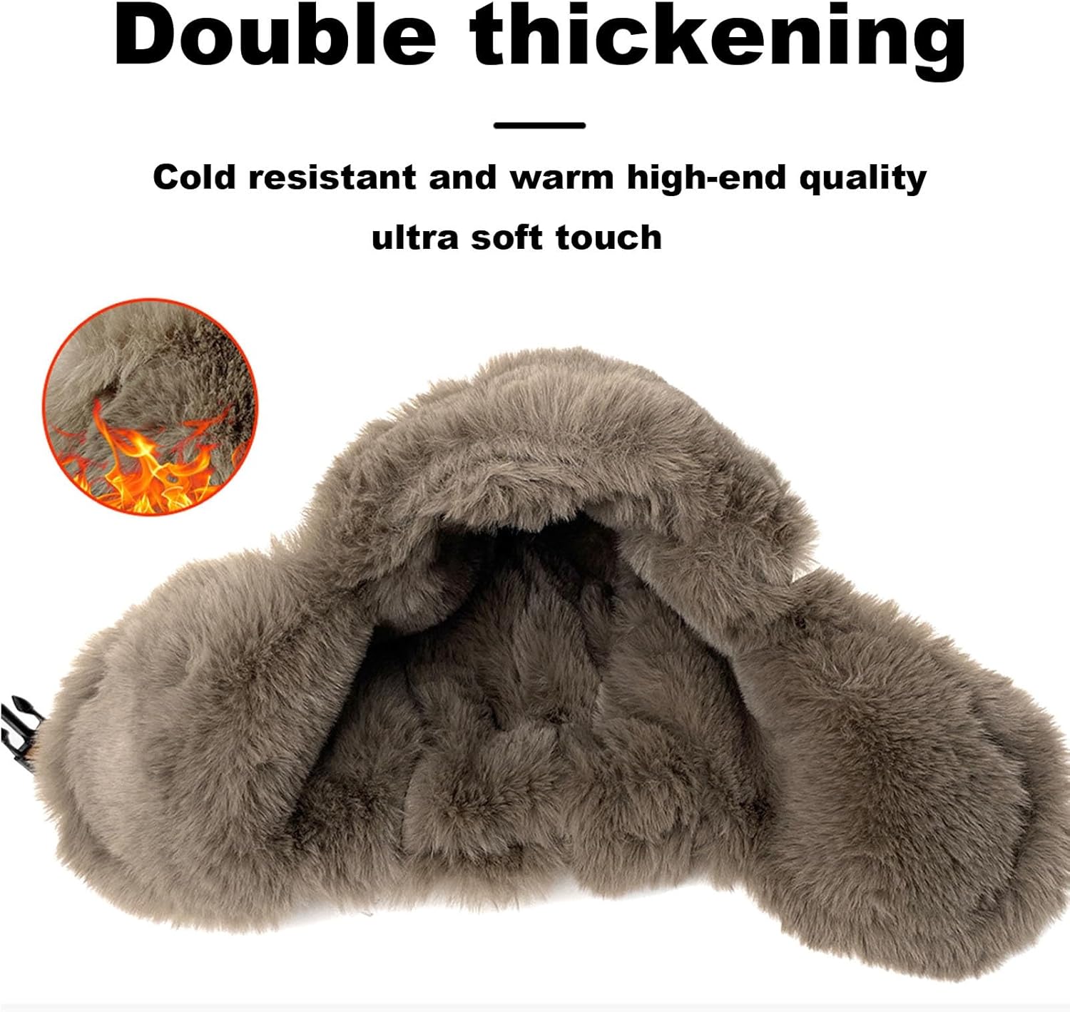 Winter Trapper Ski Hat for Men and Women, Trooper Russian Warm Hat with Windproof Mask, Outdoor Skiing Sports Hat