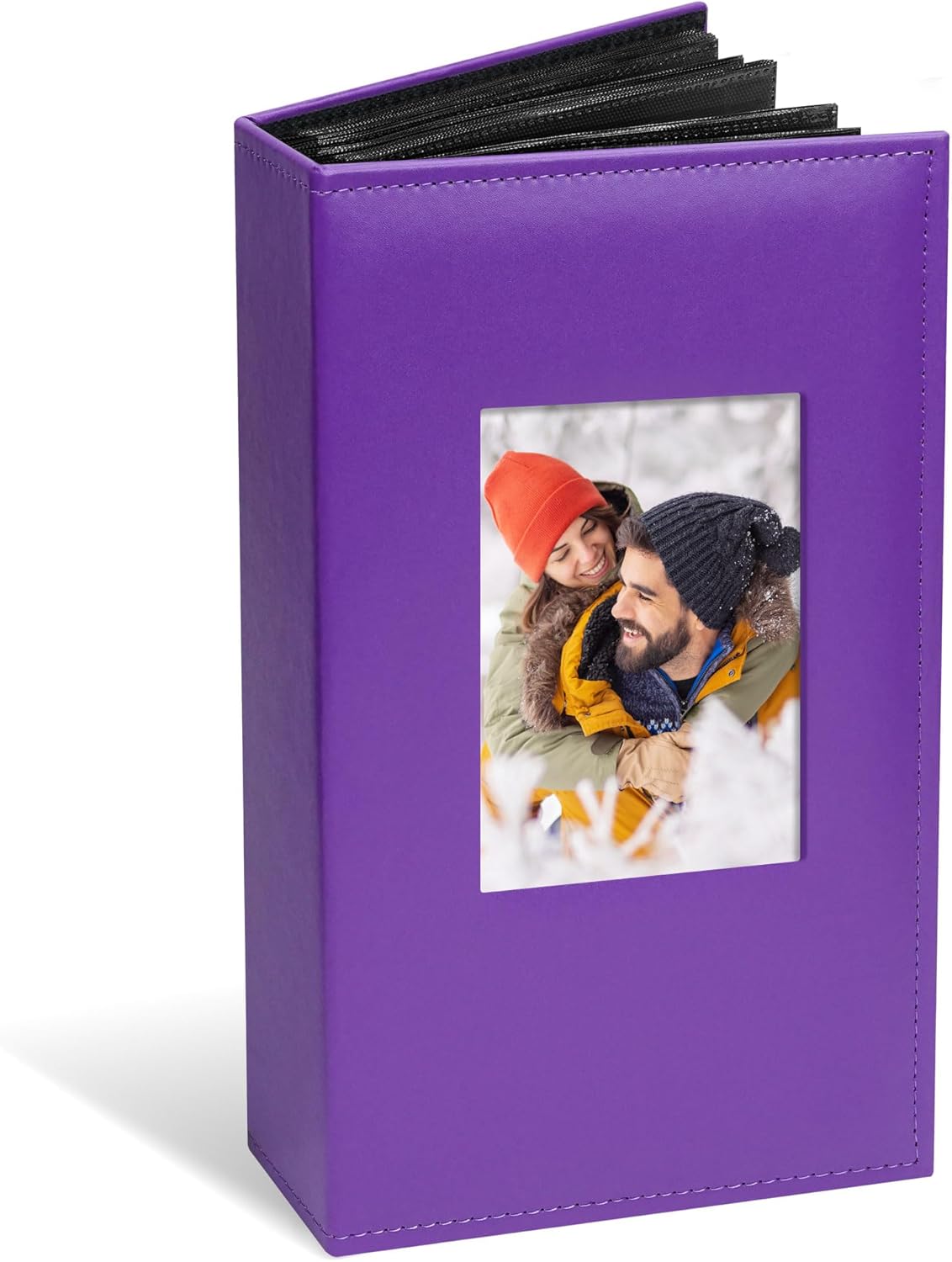 Vienrose Photo Album 4x6 420 Photos Leather Cover Extra Large Capacity Picture Book with Pockets, Slip-in Picture Albums for Baby Wedding Children Vacation, Red