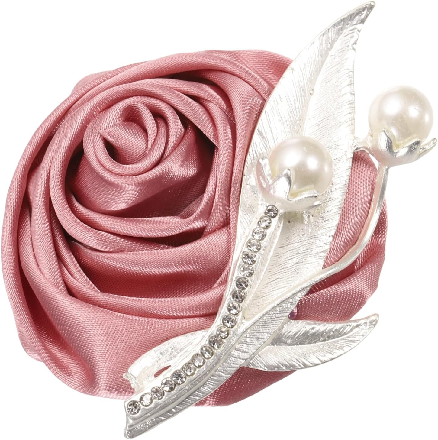 MECCANIXITY Boutonnieres for Men/Women, Rose Gold Groom Corsage Artificial Flower with Mount Pin for Wedding Decoration, Ceremony, Prom, Homecoming