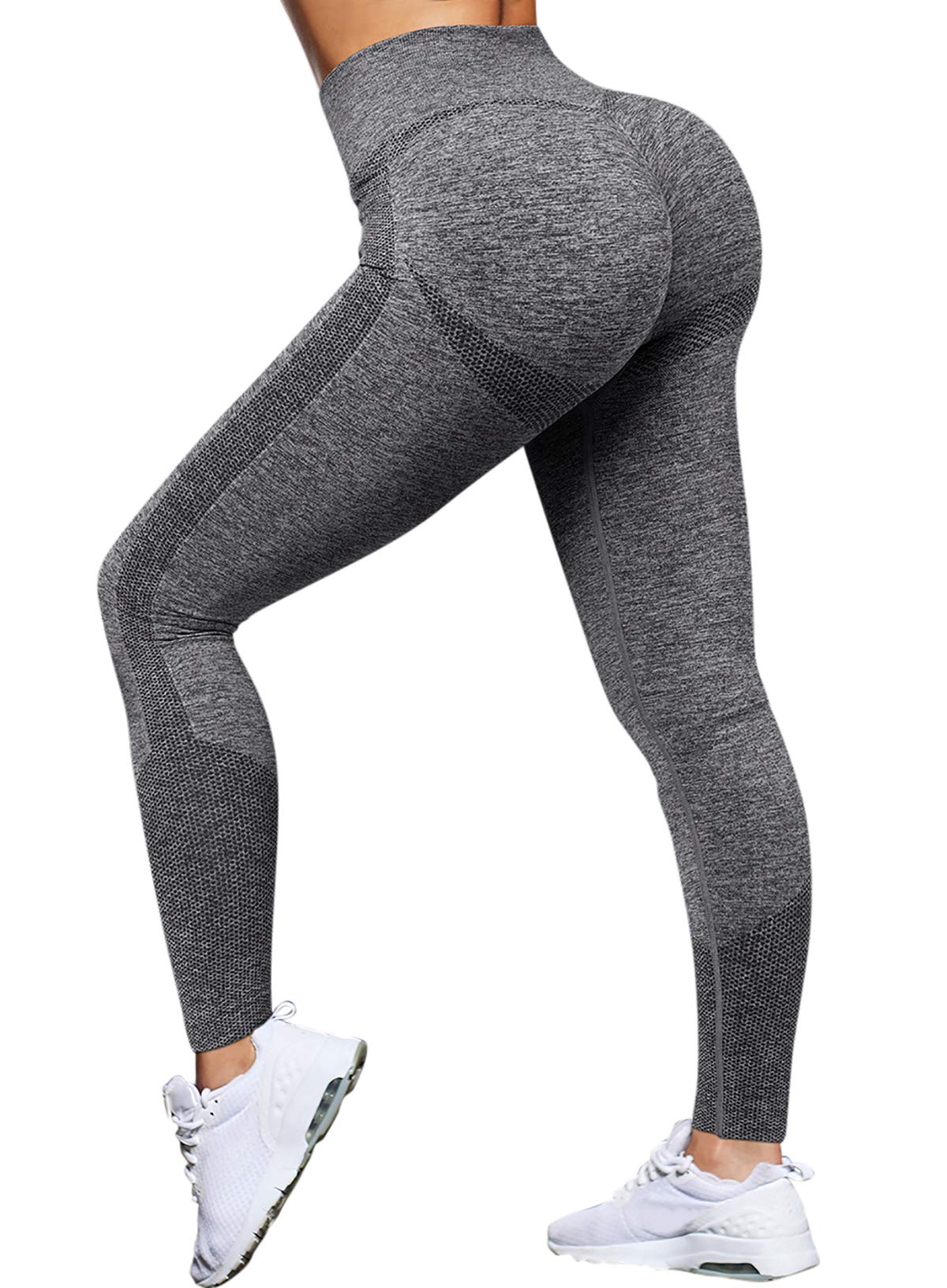 OMKAGI Scrunch Butt Workout Leggings for Women High Waisted Tummy Control Yoga Gym Pants