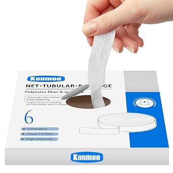Tubular Bandage Elastic Net Wound Dressing Elastic Dressing Retainer Tubular Stretch Elastic Gauze Bandage, Size 6 for Knee, Calf and Ankle
