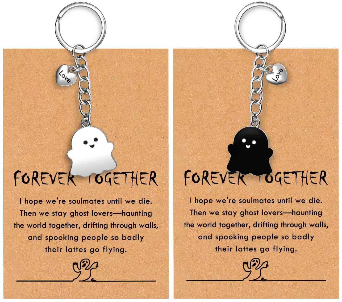 PRCOLUX Funny Cute Ghost Keychain Gifts for Sisters Boyfriend Girlfriend Couple Halloween Christmas Birthday Graduation Gifts PRCOLUX Funny Cute Ghost Keychain Gifts for Sisters Boyfriend Girlfriend Couple Halloween Christmas Birthday Graduation Gifts