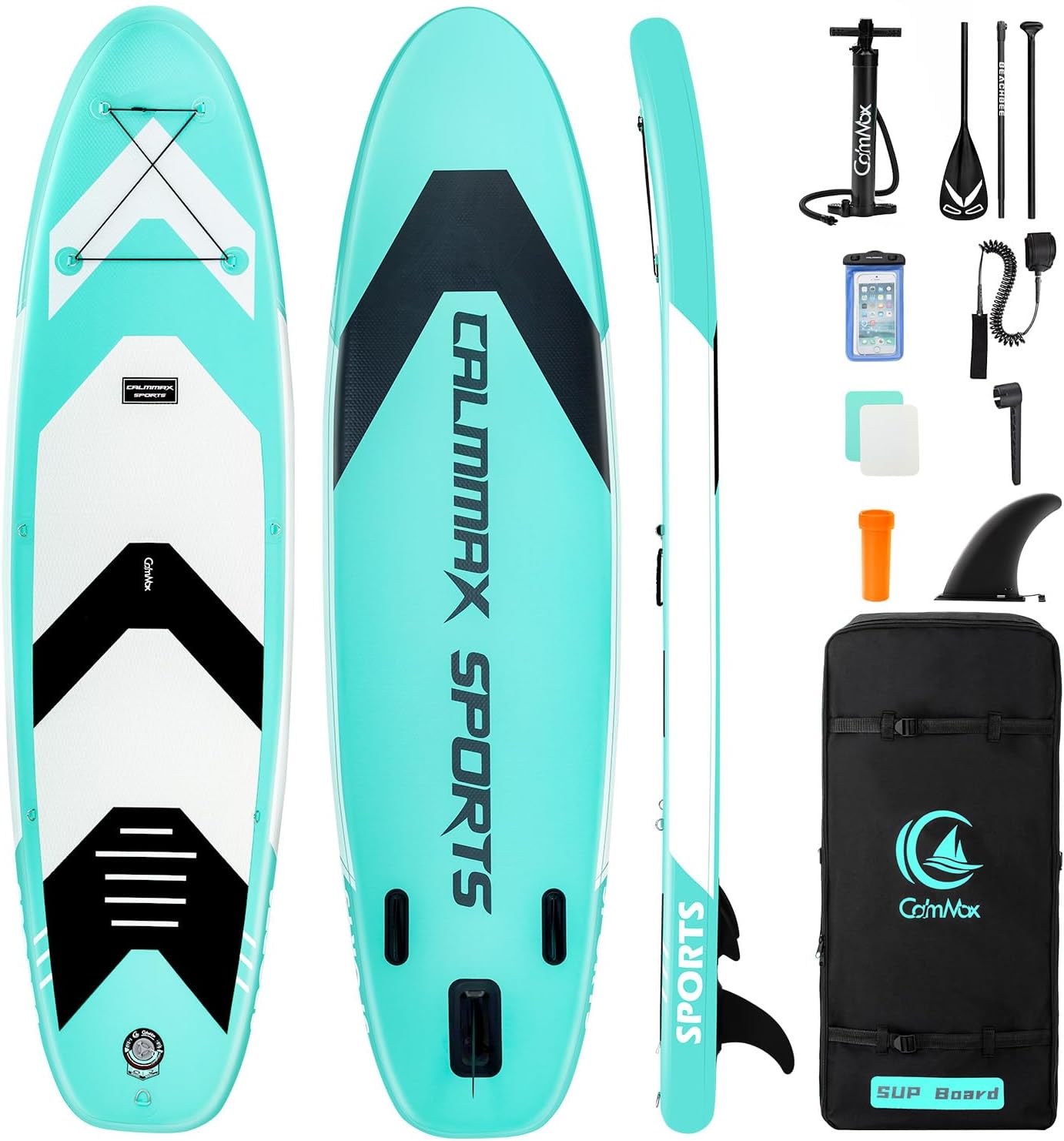 Inflatable Stand Up Paddle Board 10'6"×32"×6" SUP Package with Non-Slip Deck, Pump, Paddle, Leash, Waterproof Backpack for Youth & Adult
