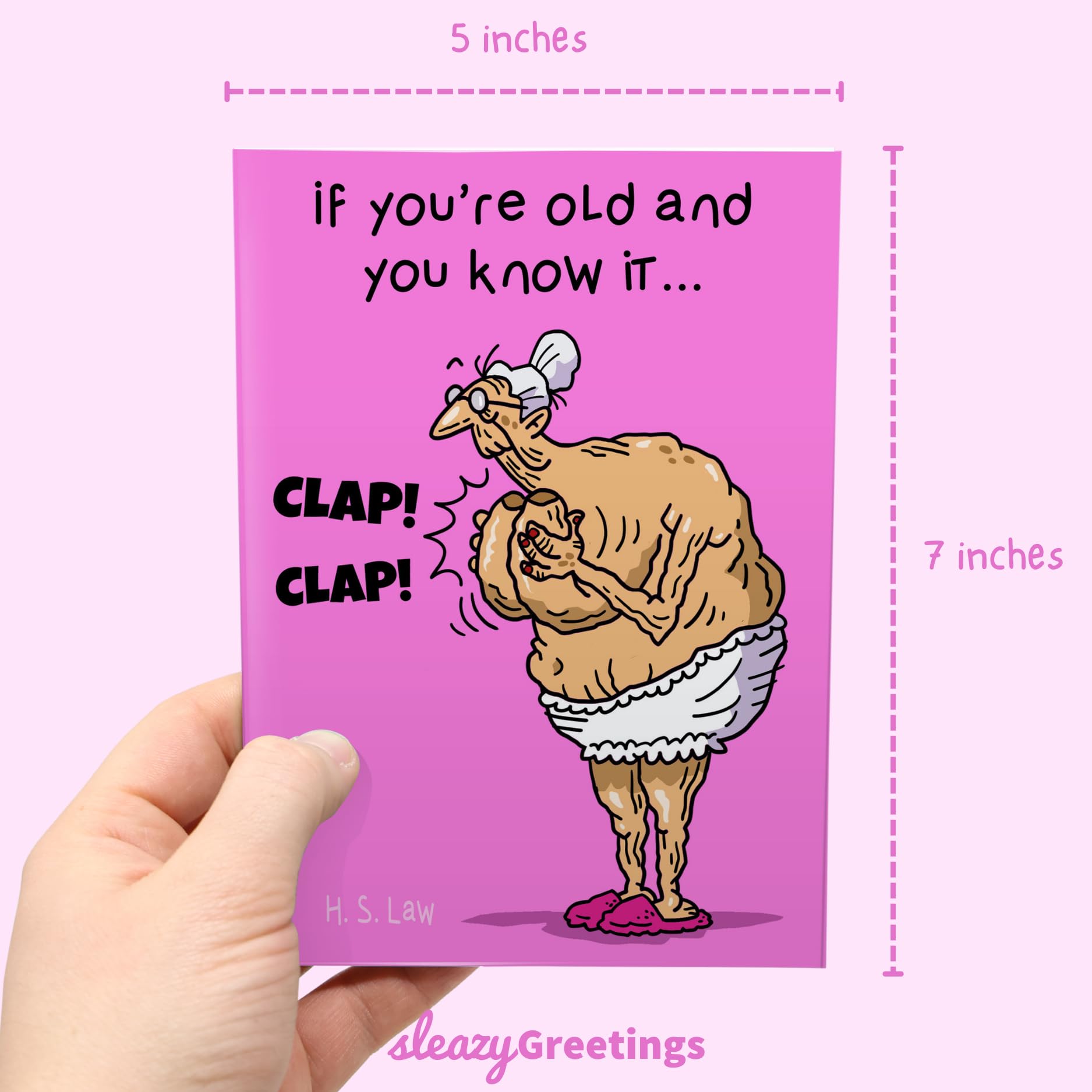 Sleazy Greetings Lustige Geburtstagskarte Für Mutter – Von Tochter/Sohn – 12,7 X 17,8 Cm Mit Umschlag