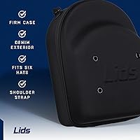 Vista 2 de Lids Estuche de Viaje para Gorras – Portador de Gorras de Béisbol para 6 Gorras, Exterior de Mezclilla Resistente con Interior Negro, Almacenamiento