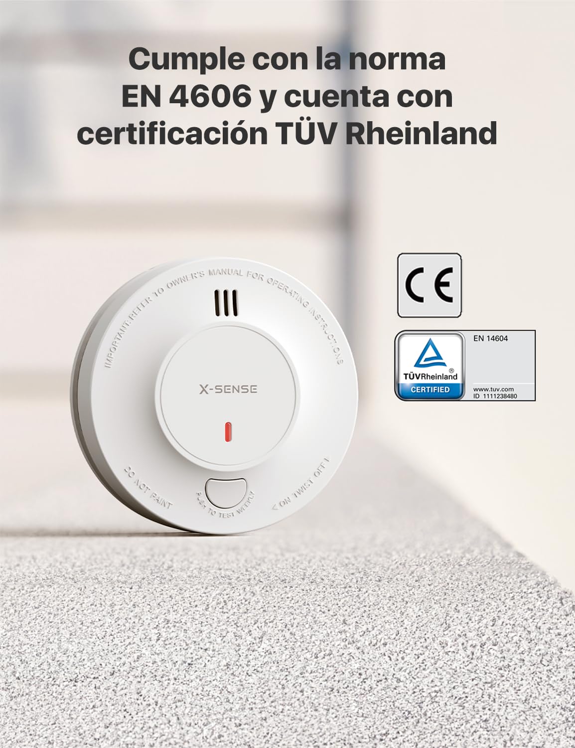 X-Sense Detector de Humo Mejorado batería de 10 años, Alarma de Incendio con Sensor fotoeléctrico, Alarma de Incendio certificada CE y TÜV Rheinland EN14604, SD19, 10 Piezas