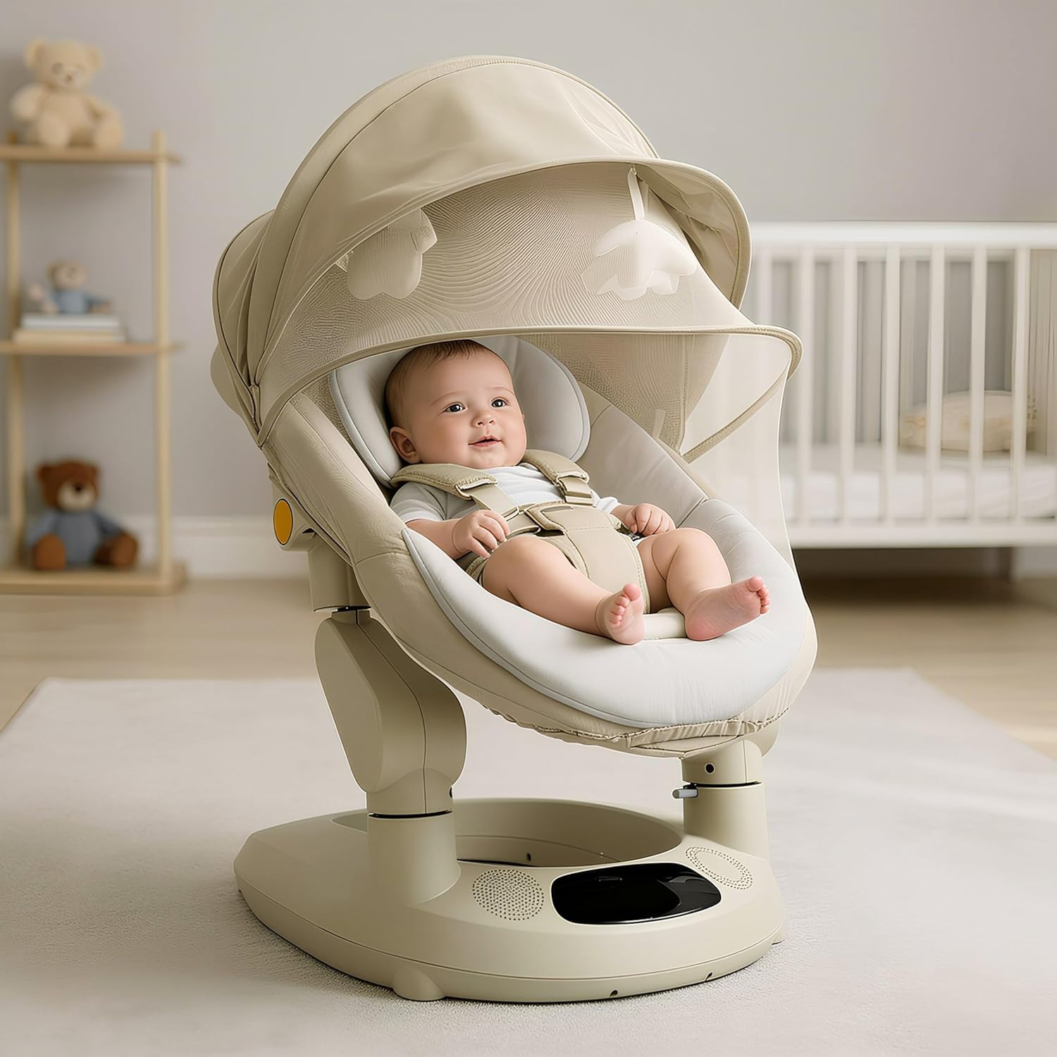 StarAndDaisy Automatic Baby Rocker for Newborns | Electric Baby Swing with Bluetooth