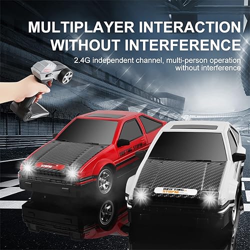 Miniatura 3 de GoolRC Coche de deriva a control remoto a escala 116, autos RC 4WD, autos de carreras RC de alta velocidad de 30 KMH con luces LED, neumático a la