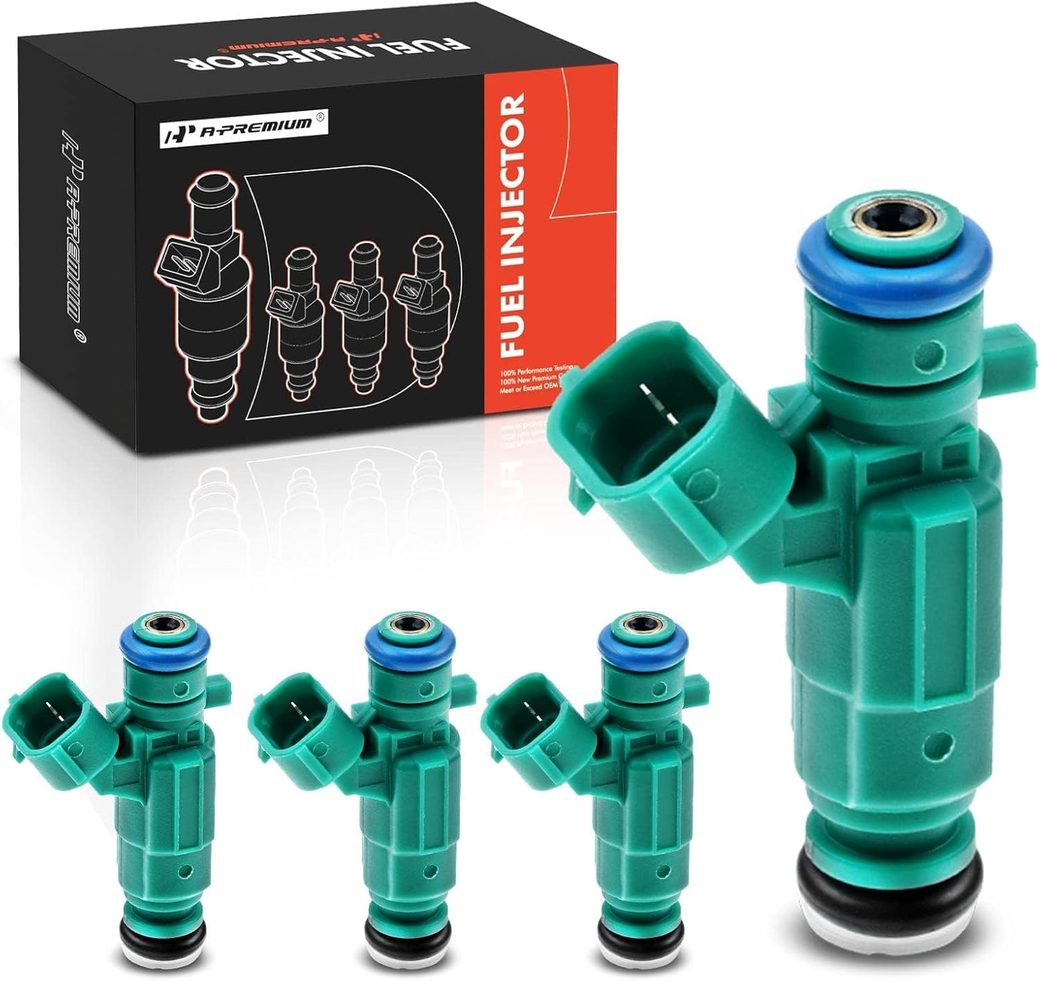 A-Premium Fuel Injectors Compatible with Nissan Sentra 2003 2004 2005 2006 L4 1.8L, Gas, Set of 4, Replace# 0280156159, 166004Z800