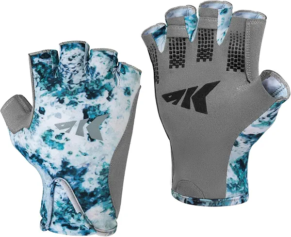 KastKing Sol Armis Half-Finger Fishing Gloves, UV Sun Protection Men Women | FrostWeave Yarn Cooling Fabric, Non-Slip Grip, Quick-Dry, Short Cuff Comfort, Reflective Logo, Fishing, Hiking