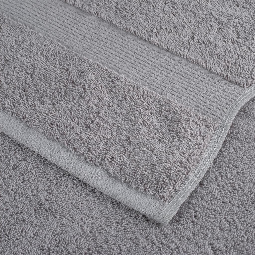 Hothingwell - Toallas de baño (100 x 200 cm, 4 piezas), color gris | Certificado Oeko-Tex, anillo de niña, lavable a máquina, hebilla de suspensión, uso doméstico y comercial
