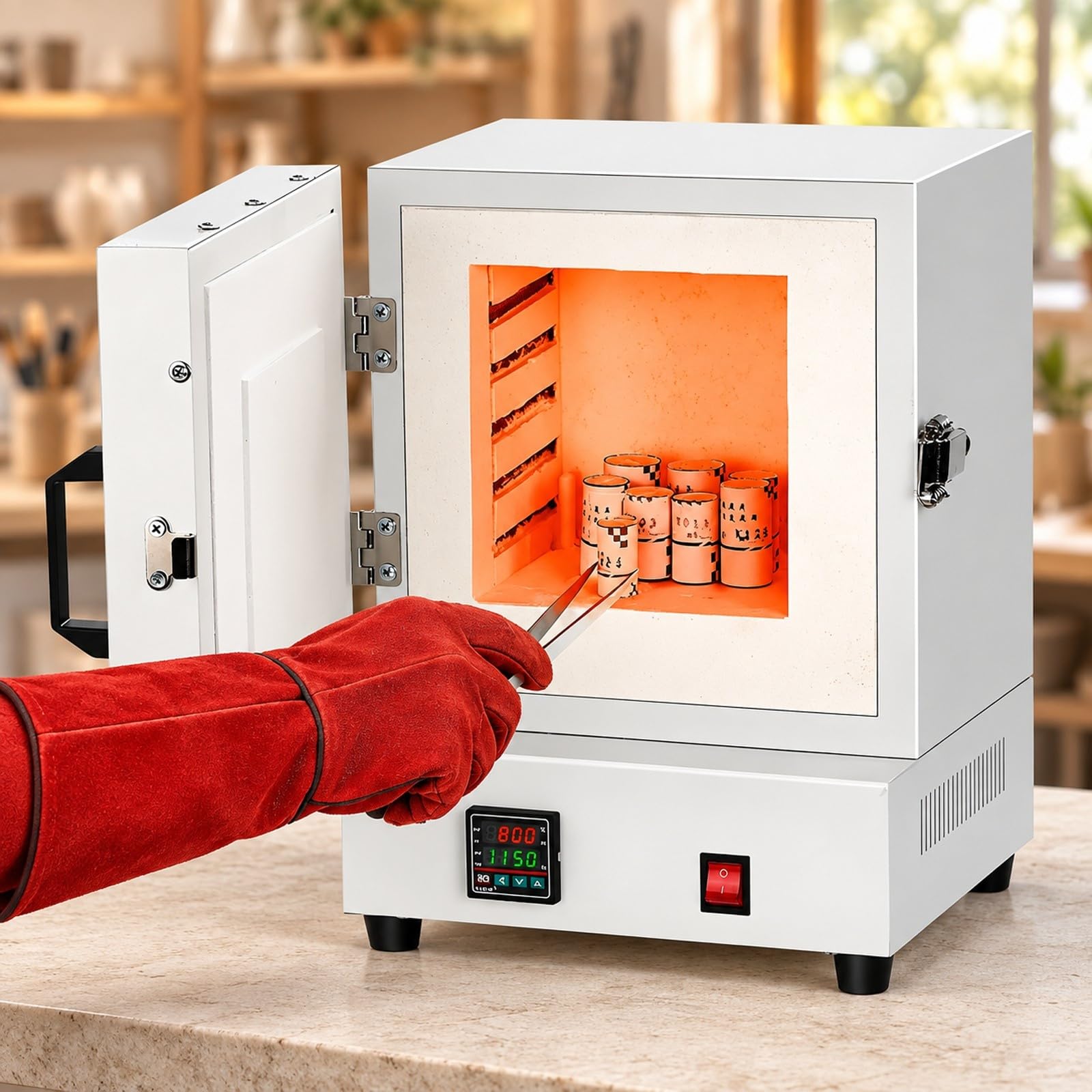 Horno Eléctrico De Mufla Para Laboratorio De Cerámica, Horno Eléctrico De 1150 °C Para Fusión De Metales, Para Odontología, Cerámica Y Joyería.