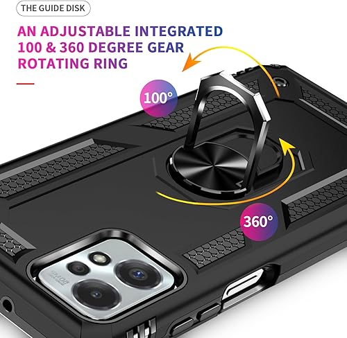 Miniatura 5 de Funda para Moto G Power 5G 2023, Moto G Power 2023 con protector de pantalla HD, fundas protectoras de grado militar con anillo para Moto G Power 5G