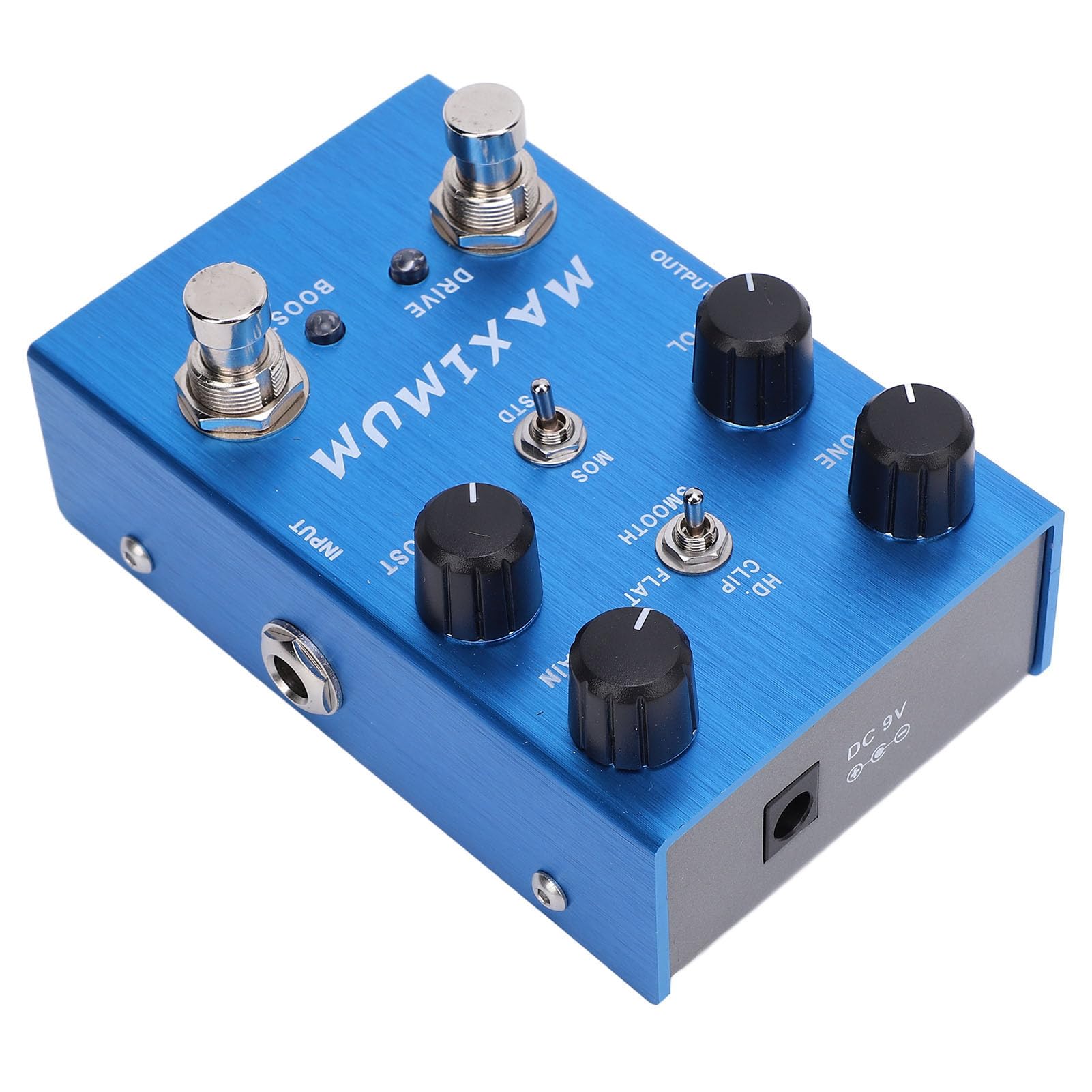 VGEBY Pedał Overdrive Dwukanałowy pedał Efektów Boost z regulacją Wzmocnienia i Przełącznikiem 3-kierunkowym do Gitary Elektrycznej Bass Wejście DC 9 V