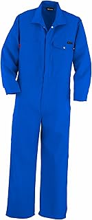 Workrite Flame Resistant 6 oz Nomex IIIA Industrial Coverall, Snap Wrist, 48 Chest Size, Long Length, Royal Blue