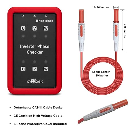 Cyclogic Inverter Phase Checker CL-MC02C 3-Phase Tester HVAC Tool for Inverter or Compressor Problem Diagnosis