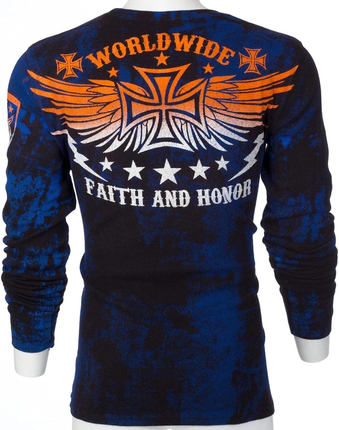 Archaic by Affliction Men's Thermal Shirt Black Tide