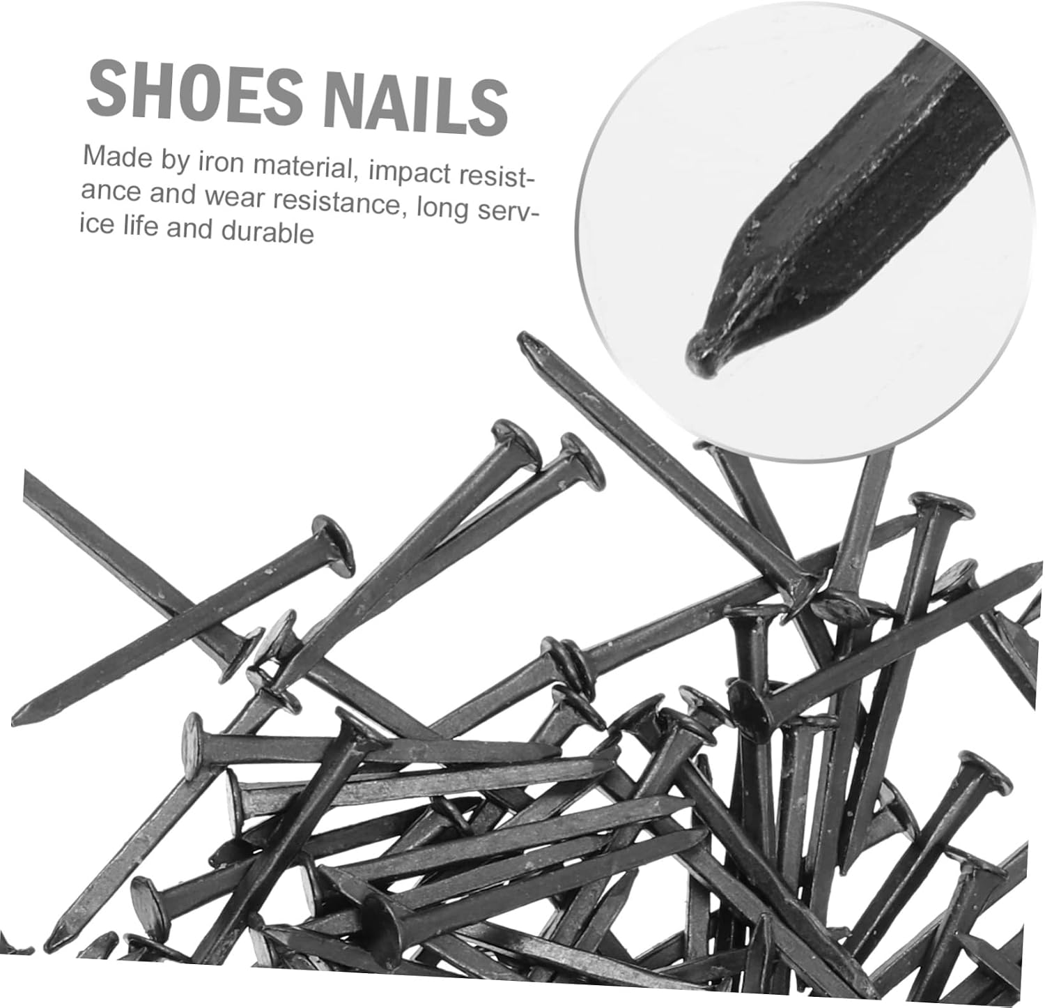 2pcs Press Nails Long Crease for Shoes Professional Shoe Repairing Nails Easy Install for Comfortable Walking