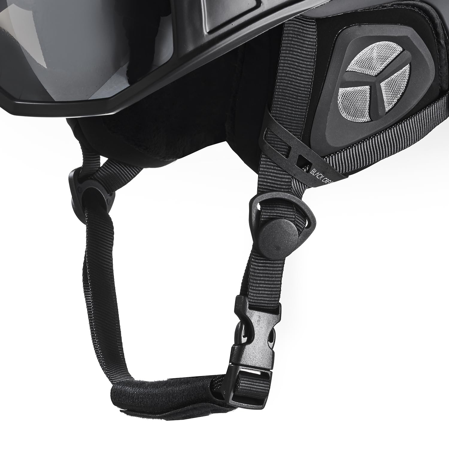BLACK CREVICE St.Moritz - Casco de esquí con Visera, Casco de esquí Ajustable para Hombre y Mujer, Casco de esquí con Soporte para Gafas de esquí, antivaho, Casco de esquí y Snowboard con Funda