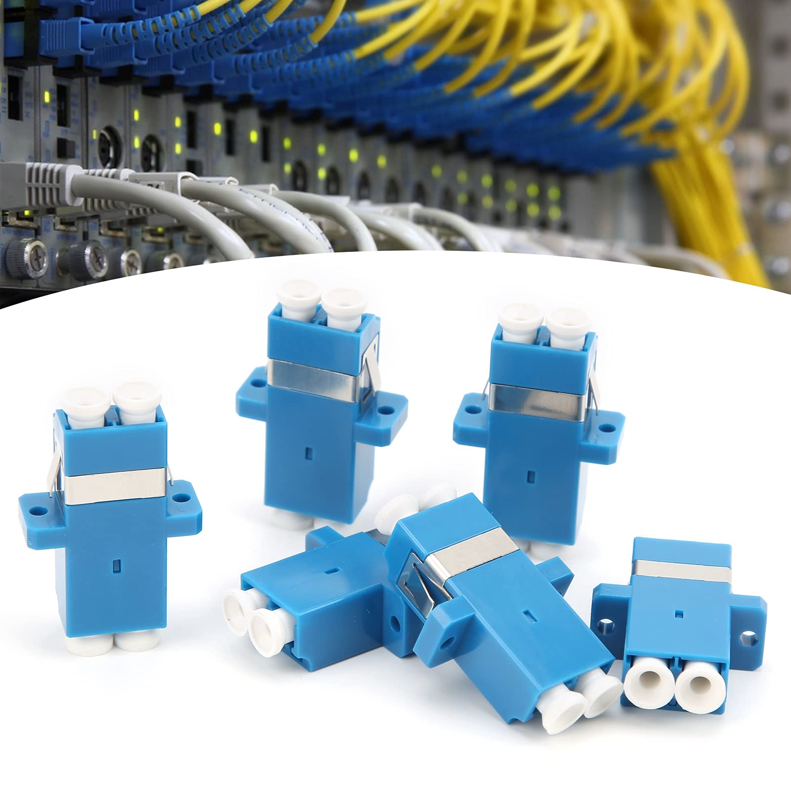 Coupleur de Fibre Optique 50Pcs, Adaptateur de Connecteur Duplex LC-LC/UPC Connecteur de Fibre Optique Connecteur Industriel0