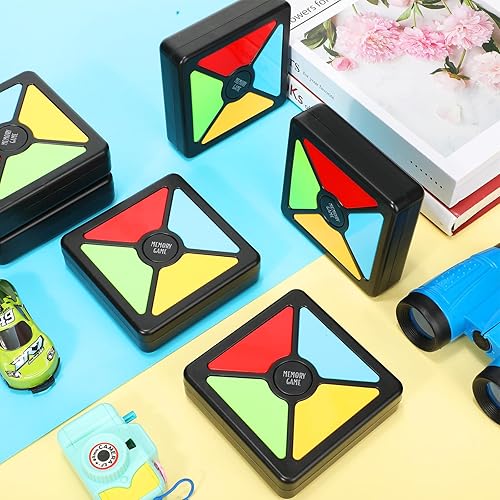 Miniatura 5 de Silipull Juego de memoria iluminado, 6 piezas, juguetes electrónicos de mano, rompecabezas de memoria de color, rompecabezas electrónicos, juegos de