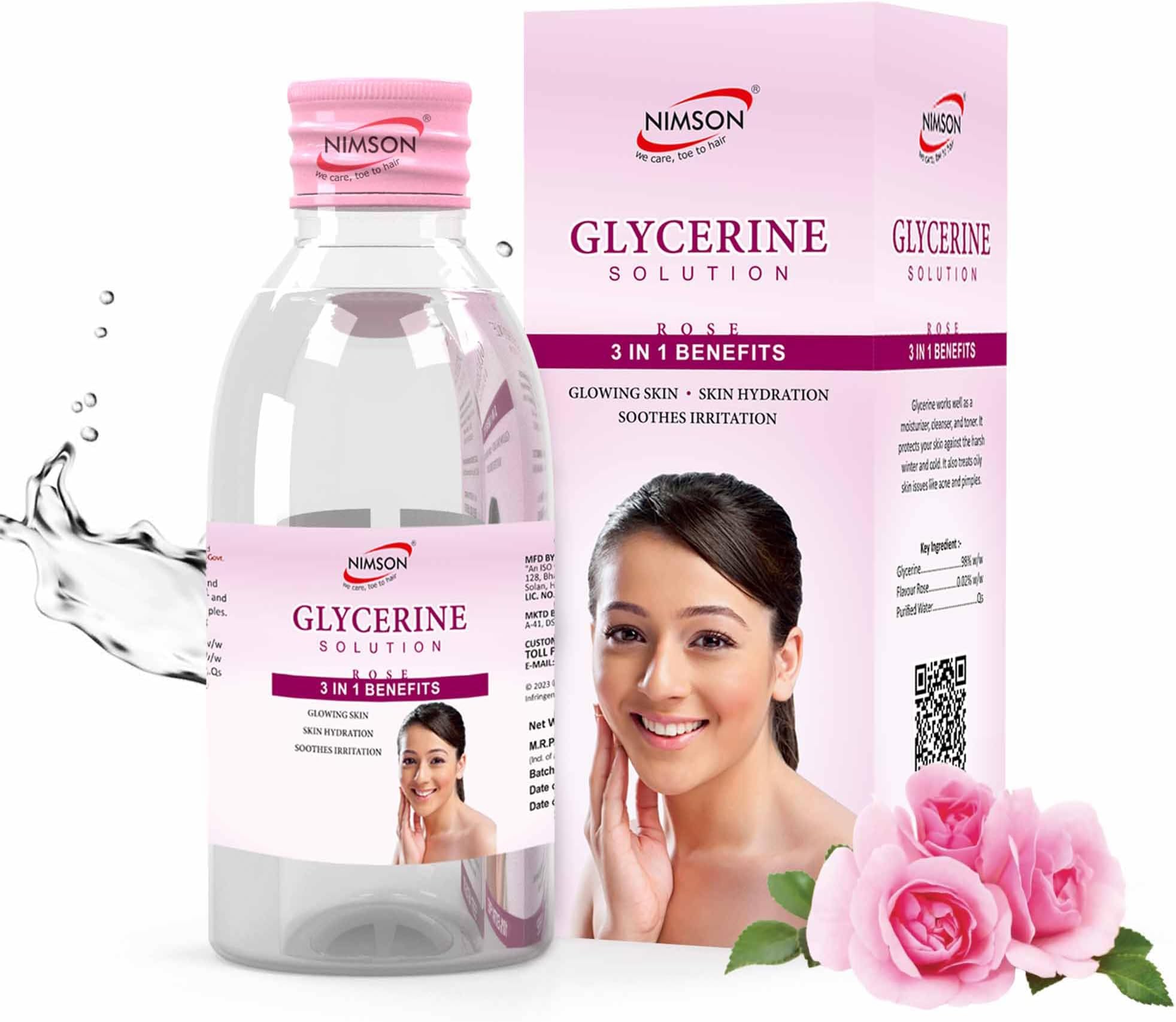 Nimson Pure Glycerine – 200GM | Deep Moisturizer for Soft, Glowing Skin | Protects, Heals & Soothes Irritation | For Oily & All Skin Types | Natural & Vegan