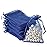 YHJZ 100PCS Navy Blue Organza Bags, 4x6 Inches Mesh Bags Drawstring, Jewelry Gift Bags for Birthday, Wedding, Graduation Party Favors (Navy Blue)