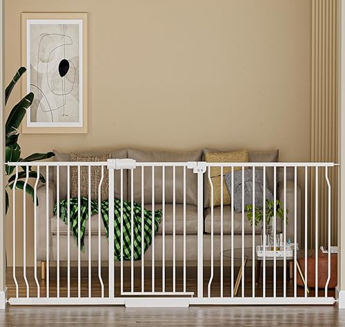HOOEN Extra Wide Baby Gate for Doorways Stairs 76.38-86.3 Inch