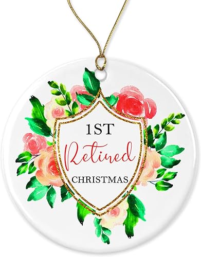 LillaGifts Adorno para árbol de Navidad de jubilación Primera temporada de vacaciones para retirarse del trabajo Regalo para hombres o mujeres