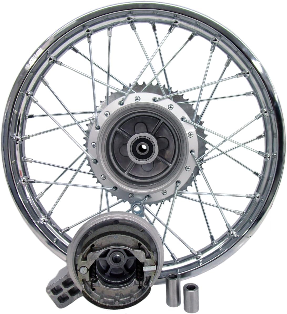 Compatible with Suzuki 2003-up DRZ 125 16" Rear Rim Wheel Oversize Spokes Brakes & Sprocket