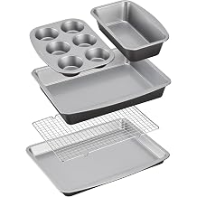 Cuisinart, 5-Piece Stackable Ceramic Nonstick Bakeware Set, MBT-5