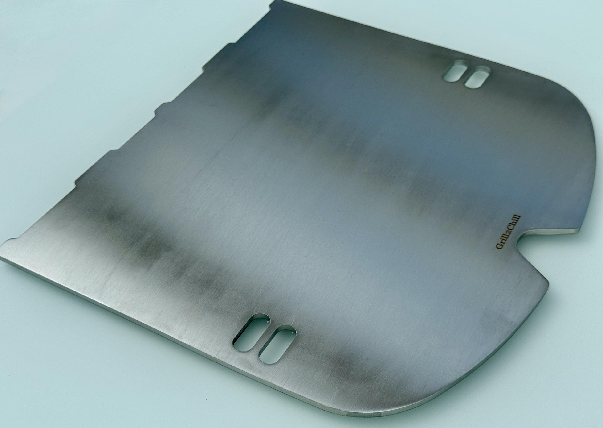 Grillplatte/Plancha Edelstahl V2A 1.4301 Ersatzrost passt für Grill WEBER TRAVELER + TRAVELER STEALTH EDITION/SUPER PREMIUM DELUXE Version/brachiale 5-5,2 mm Materialstärke / 4 kg Gewicht