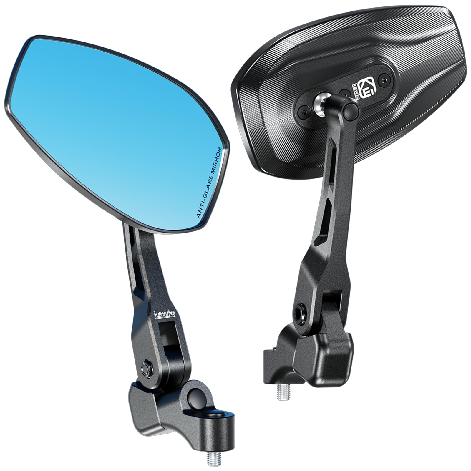 VAZESWIN Aluminum Alloy Rainproof Foldable Motorcycle Mirrors &amp; M10 Bolts