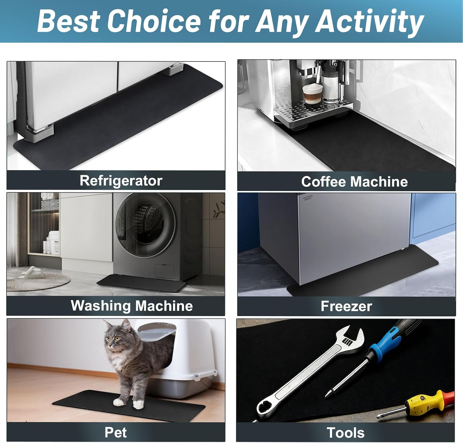 Refrigerator Spill Floor Liner Mat,37'' x 8.66'',Diatomaceous Earth Splash Guard Drying Mat Prevent Water Leakage and Floor Damage from Elecrical Equipment
