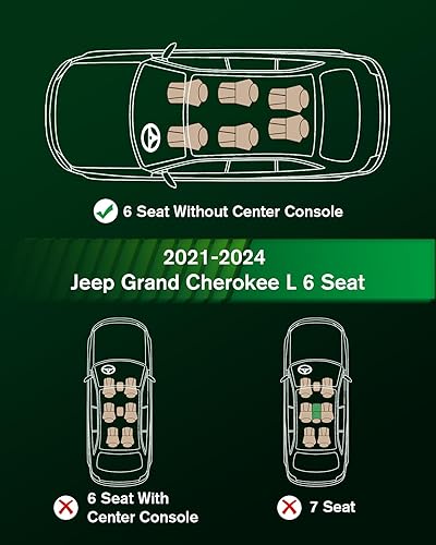 Miniatura 2 de VIWIK Alfombrillas de piso para automóvil para Jeep Grand Cherokee L 2021-2024 (SOLO para 6 asientos sin consola central), forros de piso