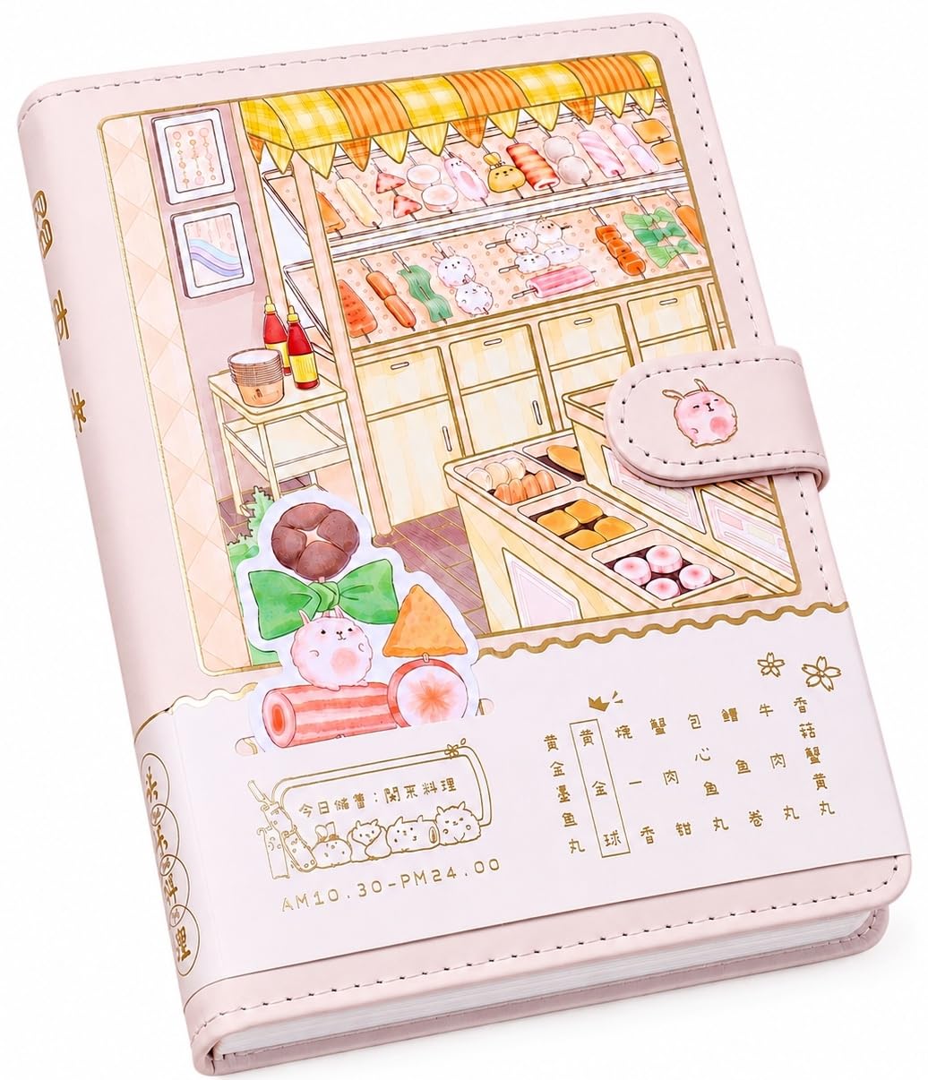 KetA Notizbuch, liniert, Kawaii-Tagebuch, japanisches Tagebuch, japanisches niedliches Kawaii-Tagebuch, 19,3 x 13 cm, 256 Seiten, hochwertiges Papier
