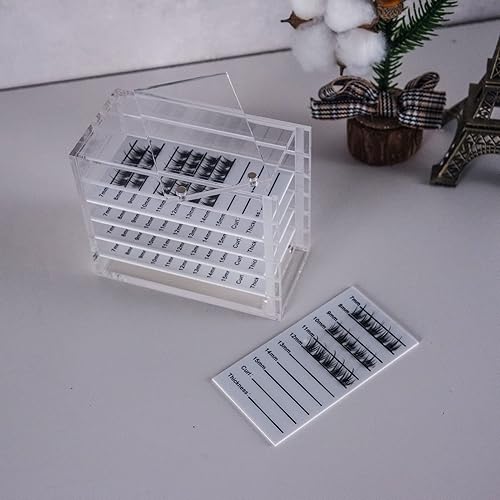 Miniatura 5 de Organizadores y almacenamiento de pestañas, bandeja de pestañas de diseño mejorado para extensiones de pestañas con cubierta magnética, acrílico