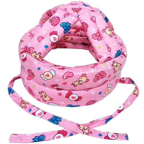 Miniatura 5 de IULONEE Casco ajustable para bebé, para bebé, para correr, caminar, gatear, casco para niños (caramelo rosa)