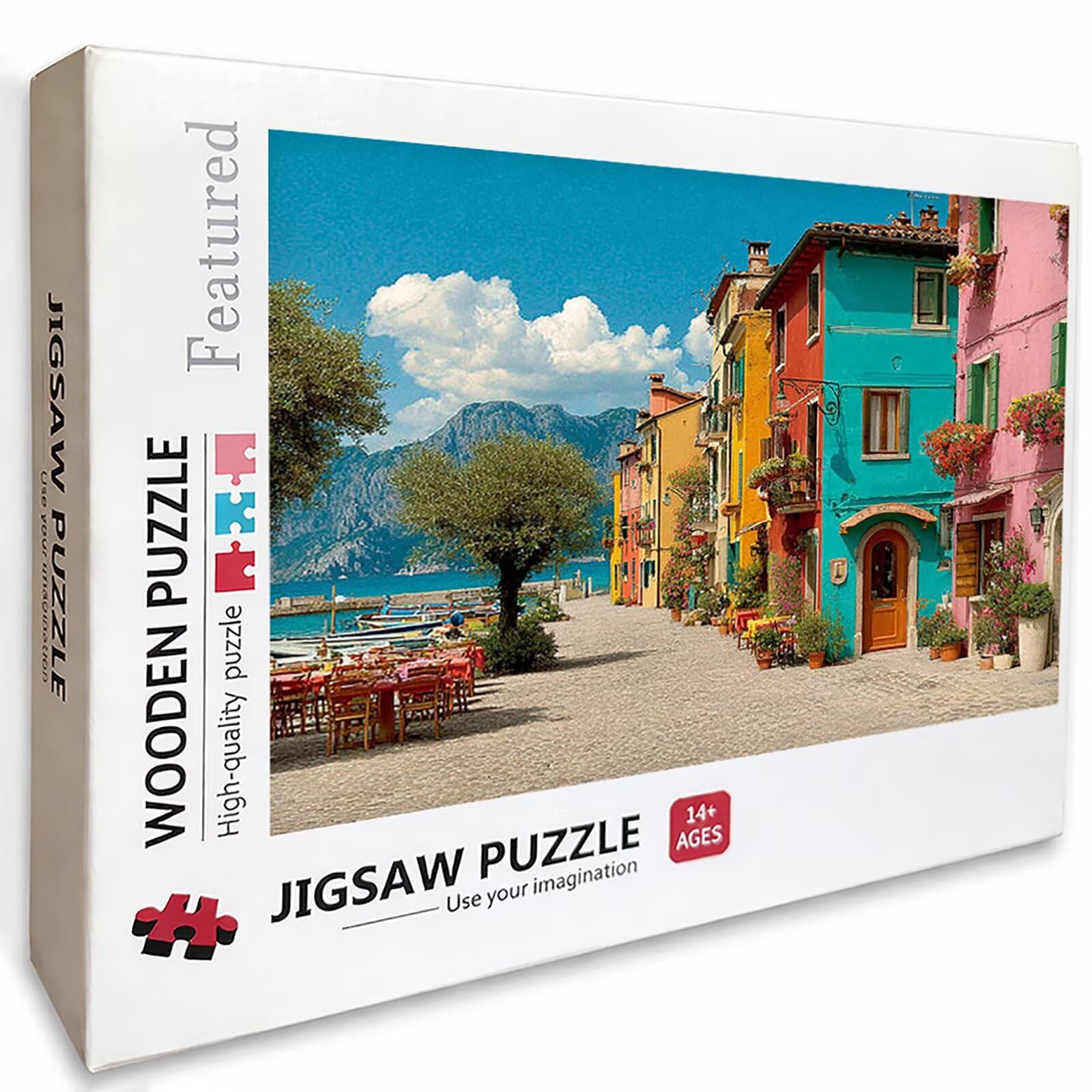 Puzzle 4000 elementów dla dorosłych na wybrzeżu, drewniane puzzle 141 x 87 cm, dla mężczyzn kobiet starszych seniorów, części ściśle do siebie pasują, dekompresja, dekoracja ścienna, prezenty dla