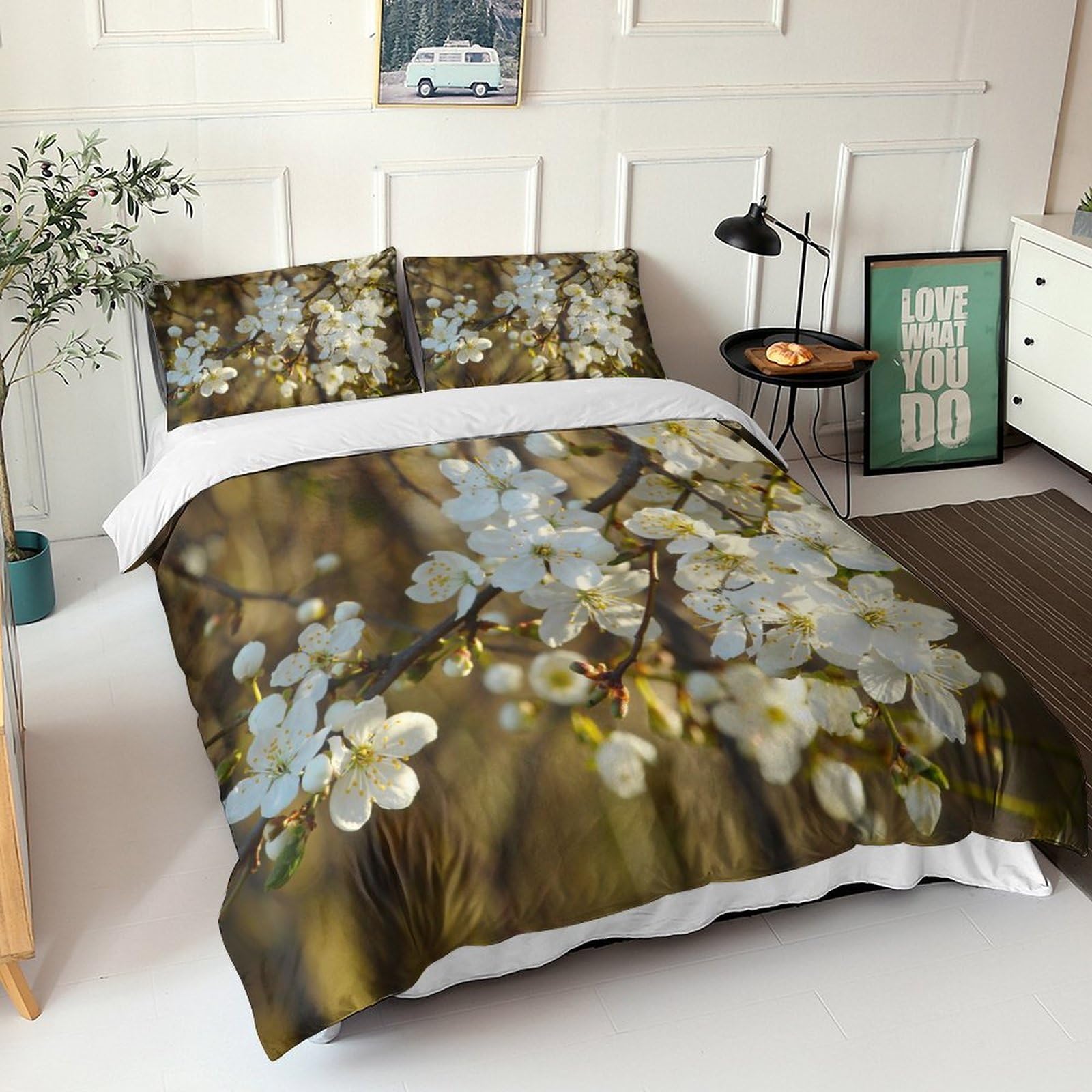 Housse de couette fleurs 3D pour la chambre des enfants, filles et adolescents
