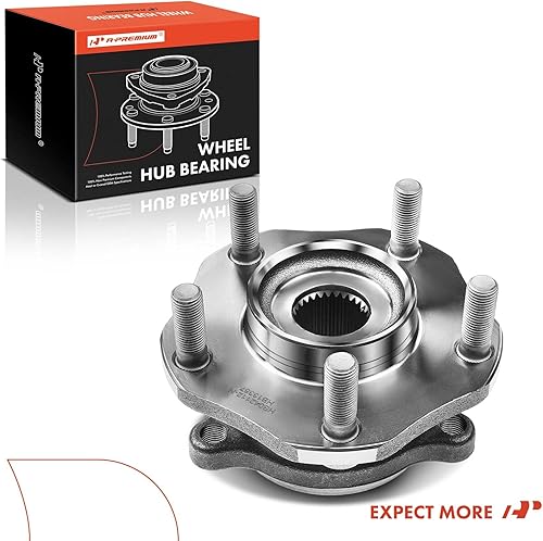 Miniatura 8 de A-Premium Cojinete de rueda delantera y conjunto de cubo con 5 lengüetas compatible con Nissan Rogue 2014-2020, Rogue Sport 2017-2022, Qashqai