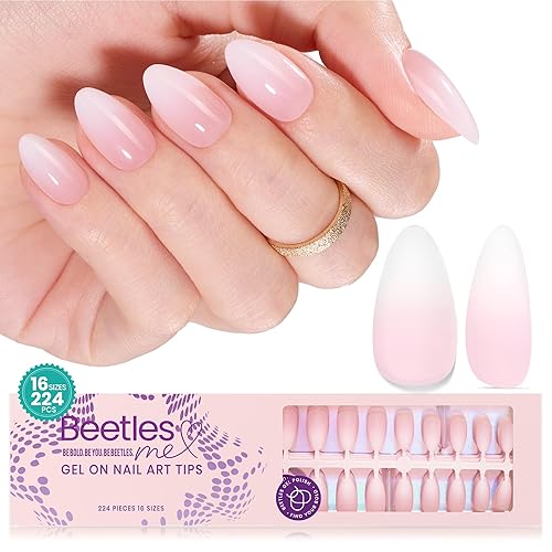 Beetles Ombre Press On Nails 224 Pcs Short Almond Ombre