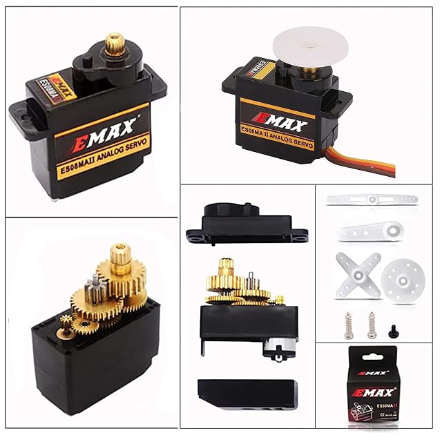 Foto 4 de 8 de Tiny Hawk EMAX ES08MA II 2.0KG Servo Motor de Engranajes Metálicos