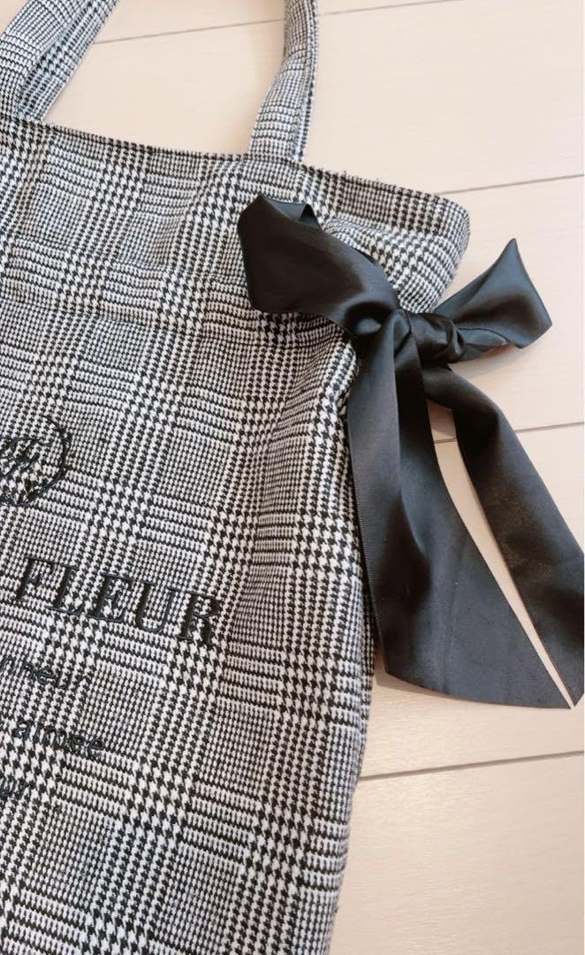 Amazon.co.jp: Maison de FLEUR ダブルリボントートバッグ ギンガム