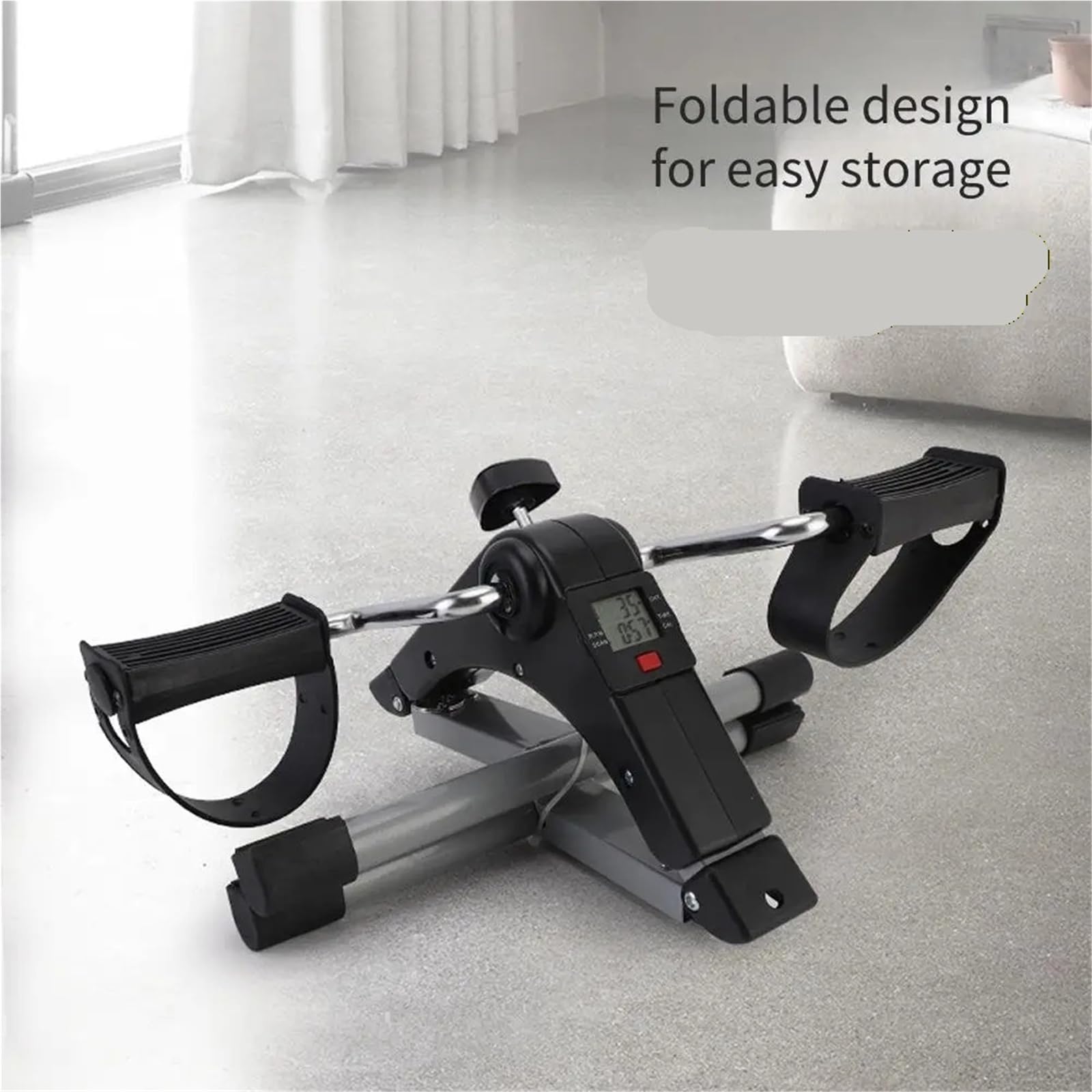 Mini bicicleta estática con pedales Mini cinta de correr plegable for el hogar, entrenador físico for piernas, entrenamiento rehabilitación, bicicleta estática compacta for uso doméstico