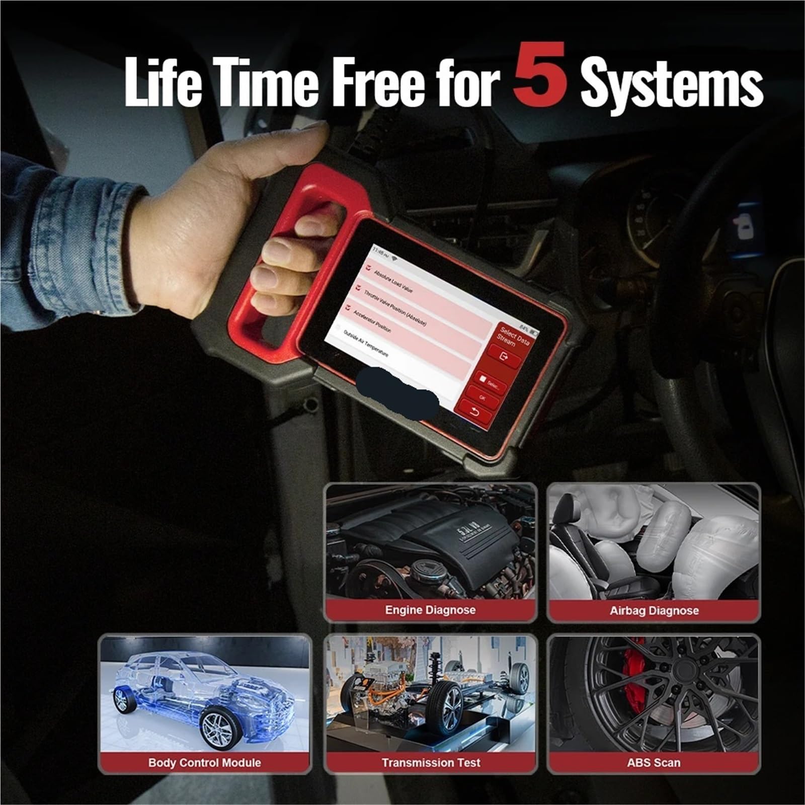 PLUS S4 S7 ABS SRS ECM System Car Diagnostic Tools OBD2 Auto Scanner OBD 2 Code Coder Reader Free Update