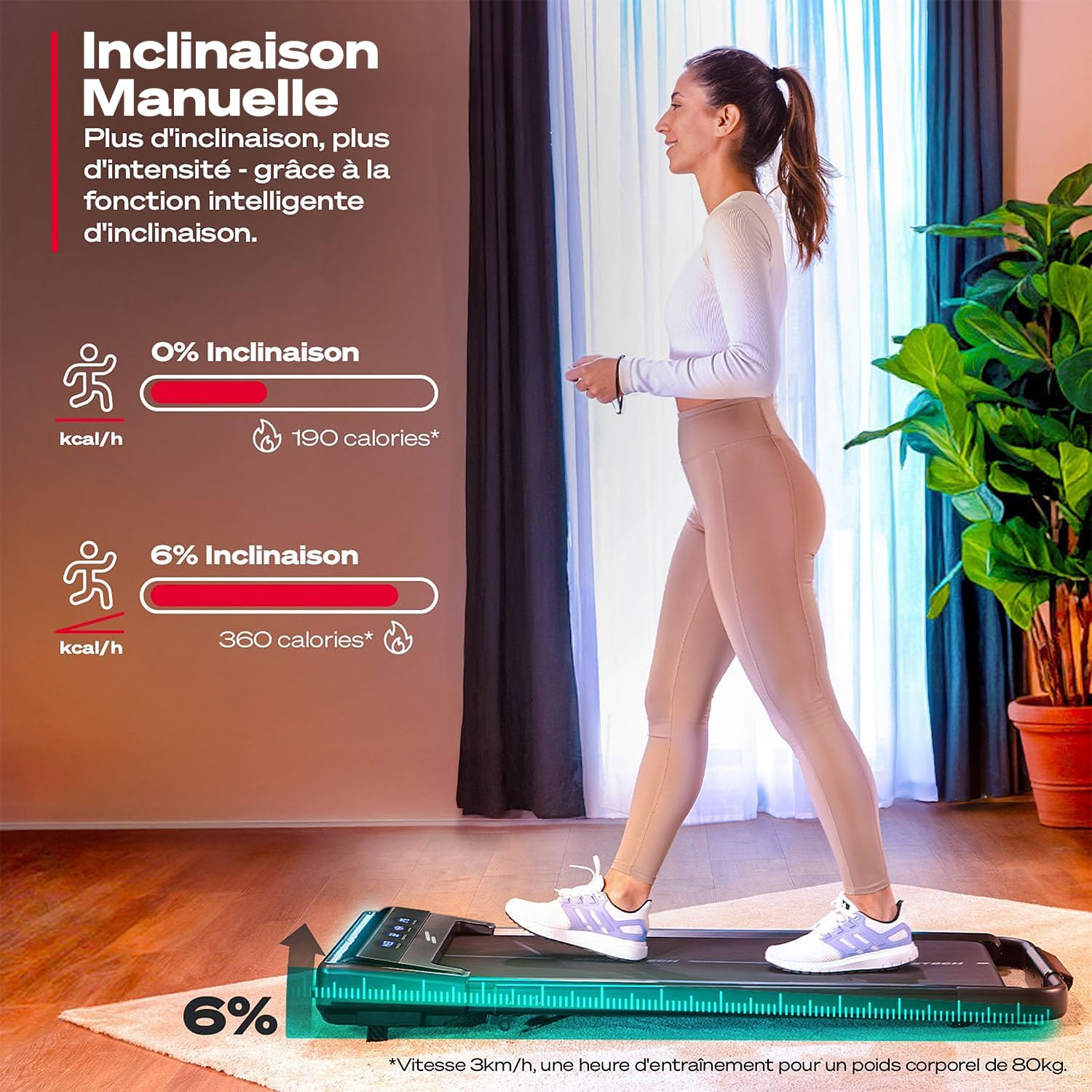 Sportstech Tapis de Course Walking Pad pour la Maison et Le Bureau, avec Inclinaison Manuelle, Walking Pad & Treadmill, télécommande, Compact, Silencieux, Swalk Lite/Swalk Lite Plus